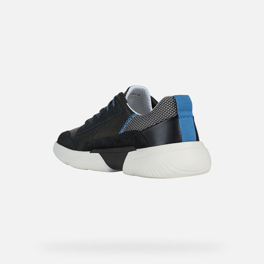 Geox Sneakers Black/Blue Smoother - Geox Mens Shoes - NKLTGA523